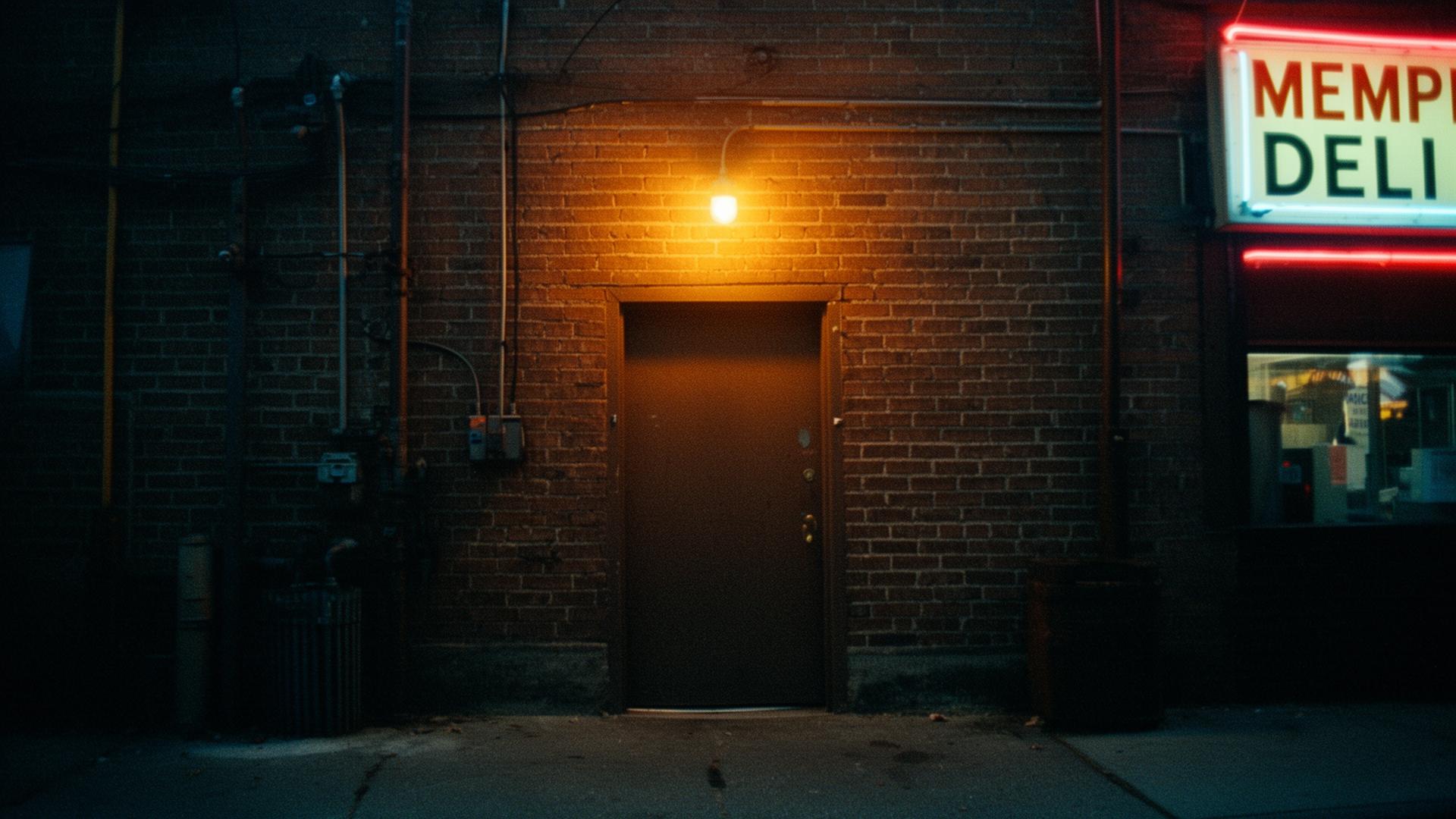 The unmarked door behind the deli